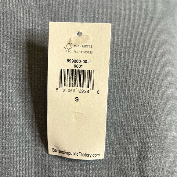 Banana Republic NWT Blue Gray Long Sleeve Shirt Top Pullover Sweater size Small - Picture 8 of 12